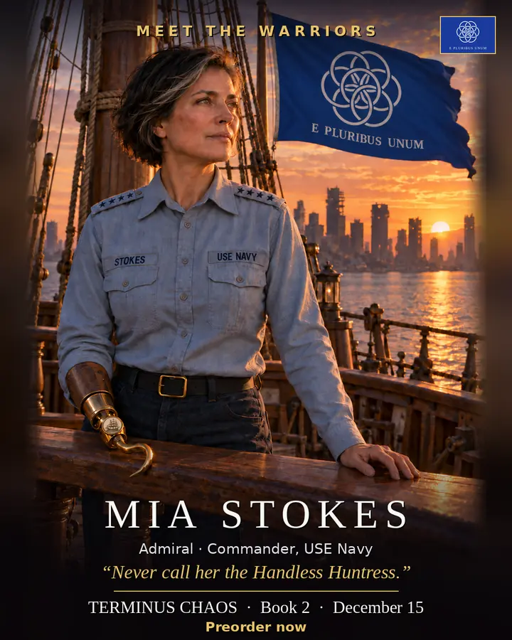 Mia Stokes, Admiral · Commander, USE Navy